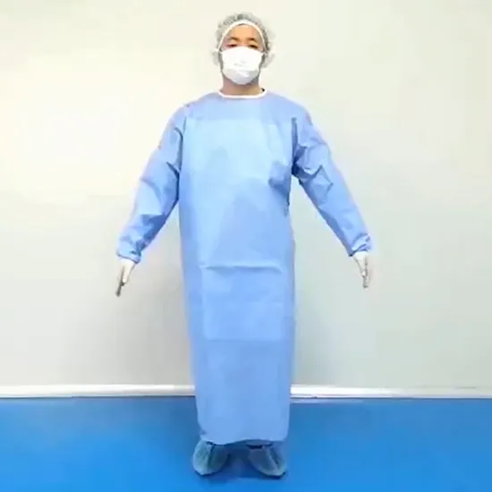Level 3 Knitted Cuff SMS Waterproof Disposable Surgical Isolation Gown Non Woven Disposable Protective Clothing Gown