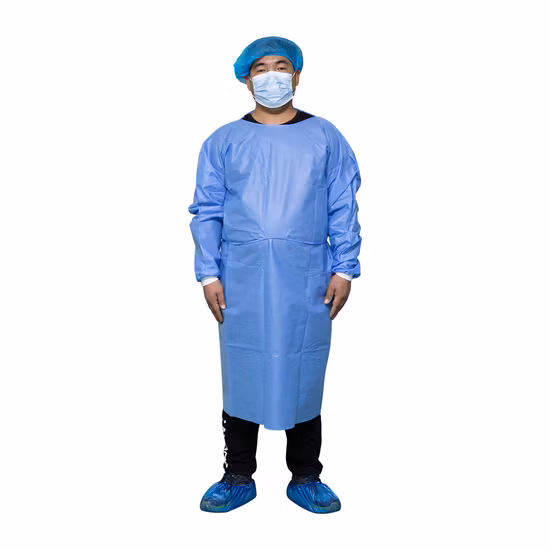 Bata quirúrgica desechable antiestática del vestido del aislamiento del teatro del SMS del hospital estéril - estándar