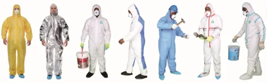 Polipropileno en general tipo 4b/5b/6b, ropa de protección desechable no tejida, ropa de trabajo, mono para la industria alimentaria