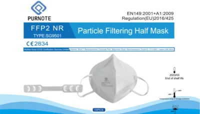Media máscara de filtrado de partículas KN95 con o sin certificado CE de máscara sin válvulas
