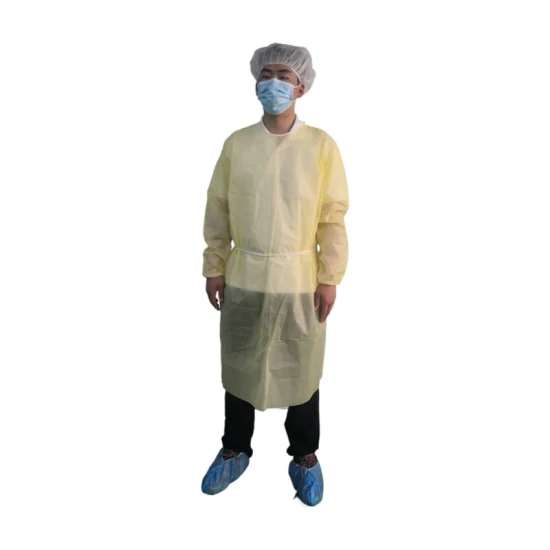 Ropa protectora impermeable desechable Ropa de aislamiento médico